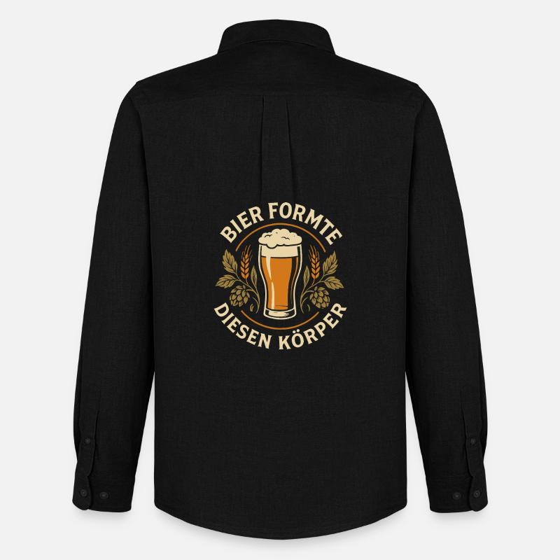 Bier formte diesen Körper - Männer Oxford Hemd von Stanley/Stella - Schwarz