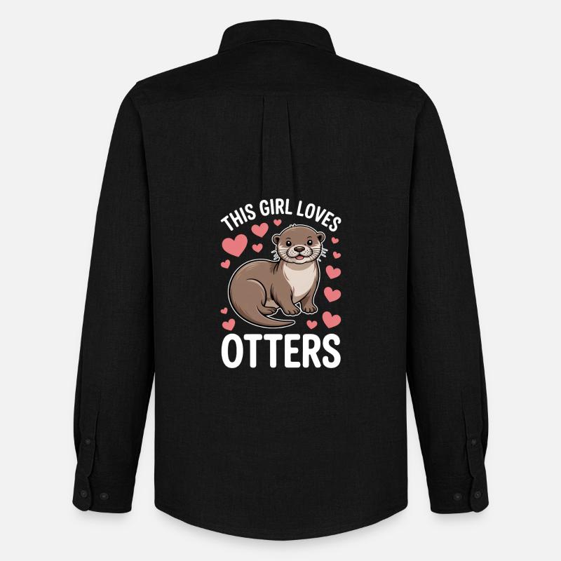 Otter Spruch Mädchen Lustiges Otter Geschenk - Männer Oxford Hemd von Stanley/Stella - Schwarz