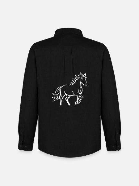 Pferde T-shirt Geschenk Reiter - Männer Oxford Hemd von Stanley/Stella - Schwarz