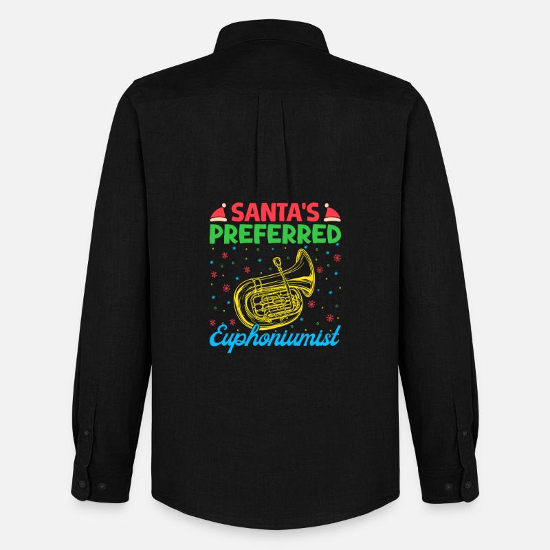 Euphonium Santa´s Preferred Baritone Marching Band - Männer Oxford Hemd von Stanley/Stella - Schwarz
