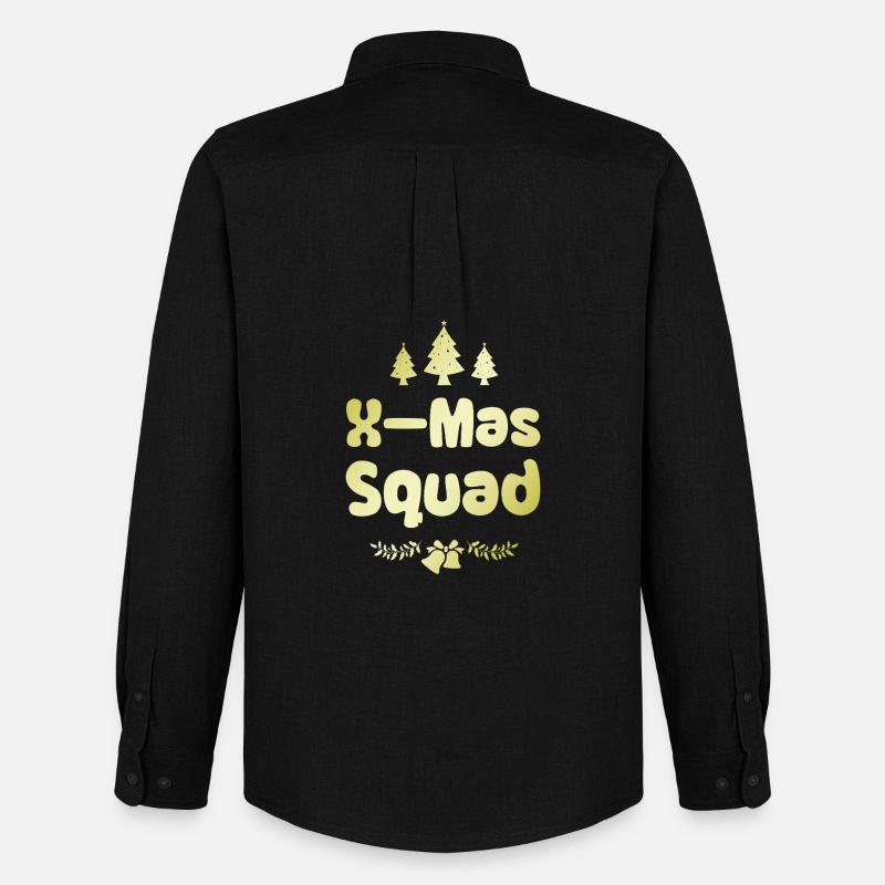X-Mas Squad - Männer Oxford Hemd von Stanley/Stella - Schwarz