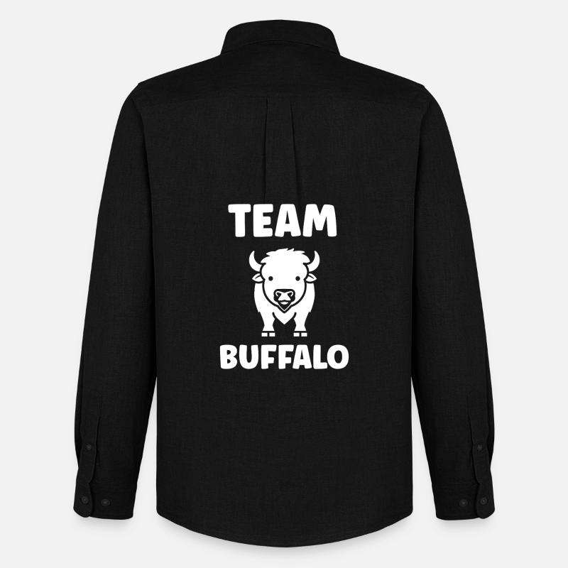 Bison - Männer Oxford Hemd von Stanley/Stella - Schwarz