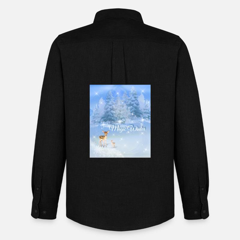 Magic Winter | Enchanting Christmas Design - Männer Oxford Hemd von Stanley/Stella - Schwarz
