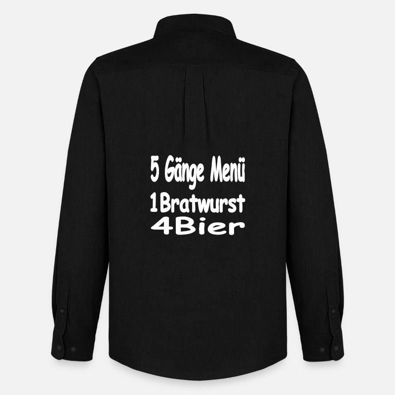 Bier - Männer Oxford Hemd von Stanley/Stella - Schwarz