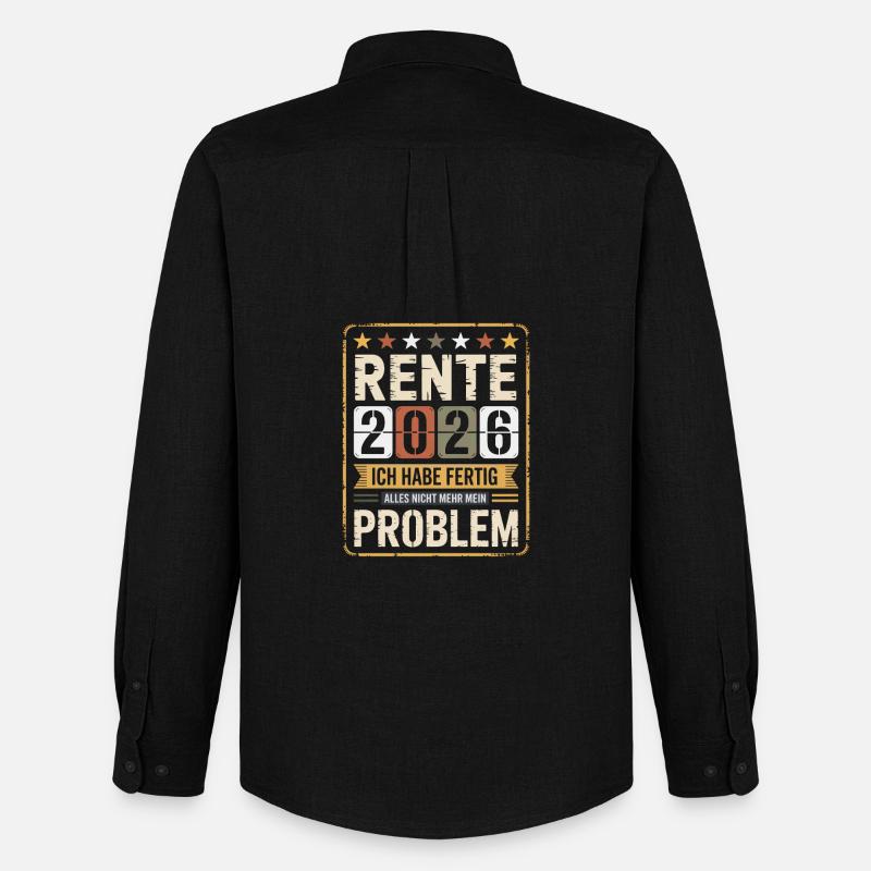 Rente 2026 Ich Habe Fertig - Männer Oxford Hemd von Stanley/Stella - Schwarz
