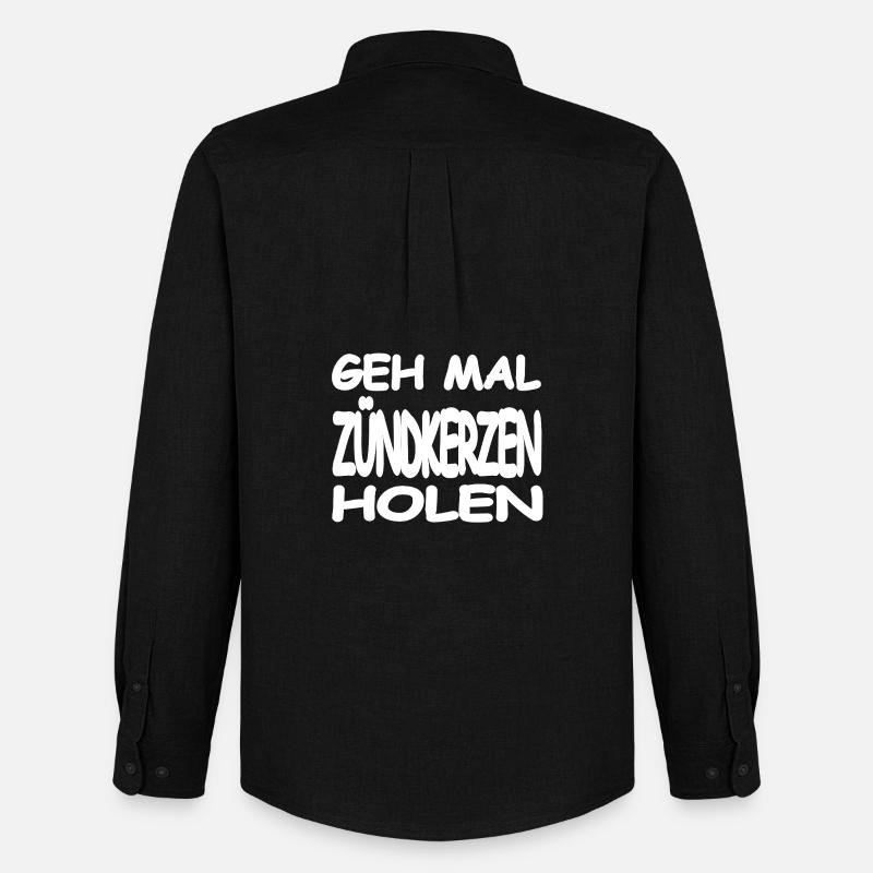 Zündkerzen - Männer Oxford Hemd von Stanley/Stella - Schwarz