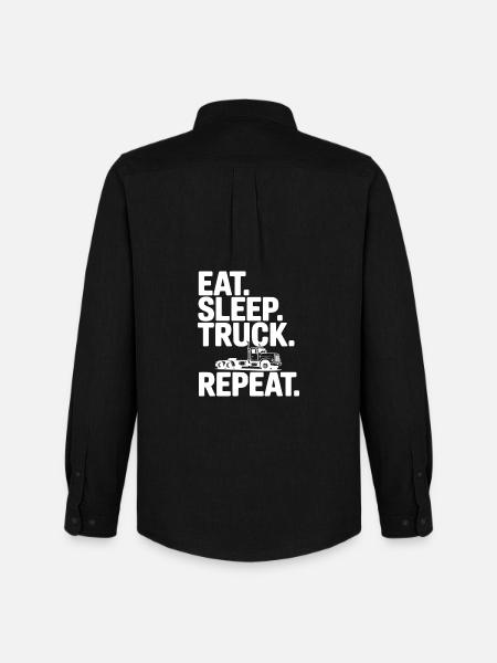 Eat. Sleep. Truck. Repeat. - Men's Oxford Shirt by Stanley/Stella - black