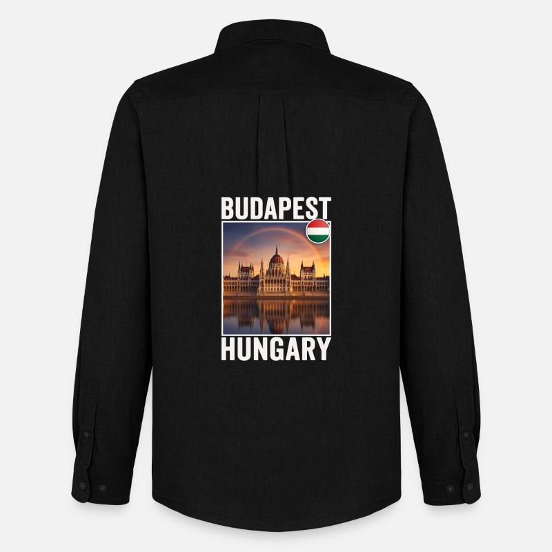 Budapest - Männer Oxford Hemd von Stanley/Stella - Schwarz