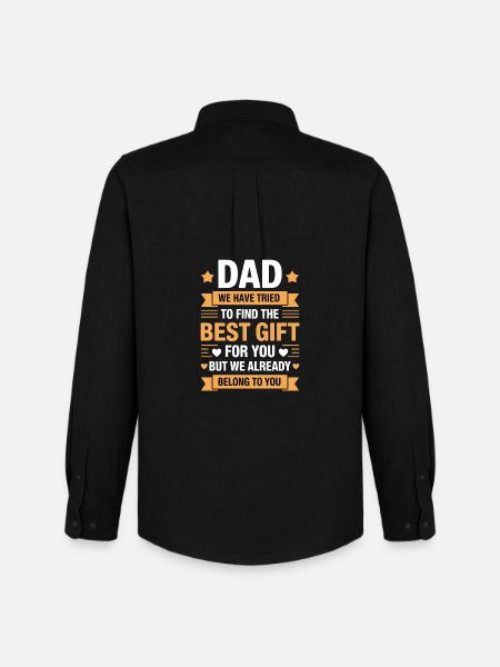 Papa-Geschenk Wir gehören dir schon - Männer Oxford Hemd von Stanley/Stella - Schwarz