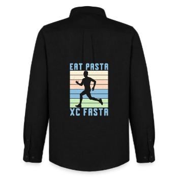 Cadeau de course XC drôle XC Runner Edition - Chemise Oxford homme Stanley/Stella - noir - Dos - AI Model Male 185 dark (185cm)