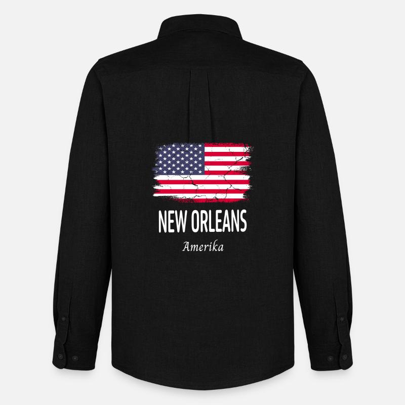 New Orleans - Männer Oxford Hemd von Stanley/Stella - Schwarz