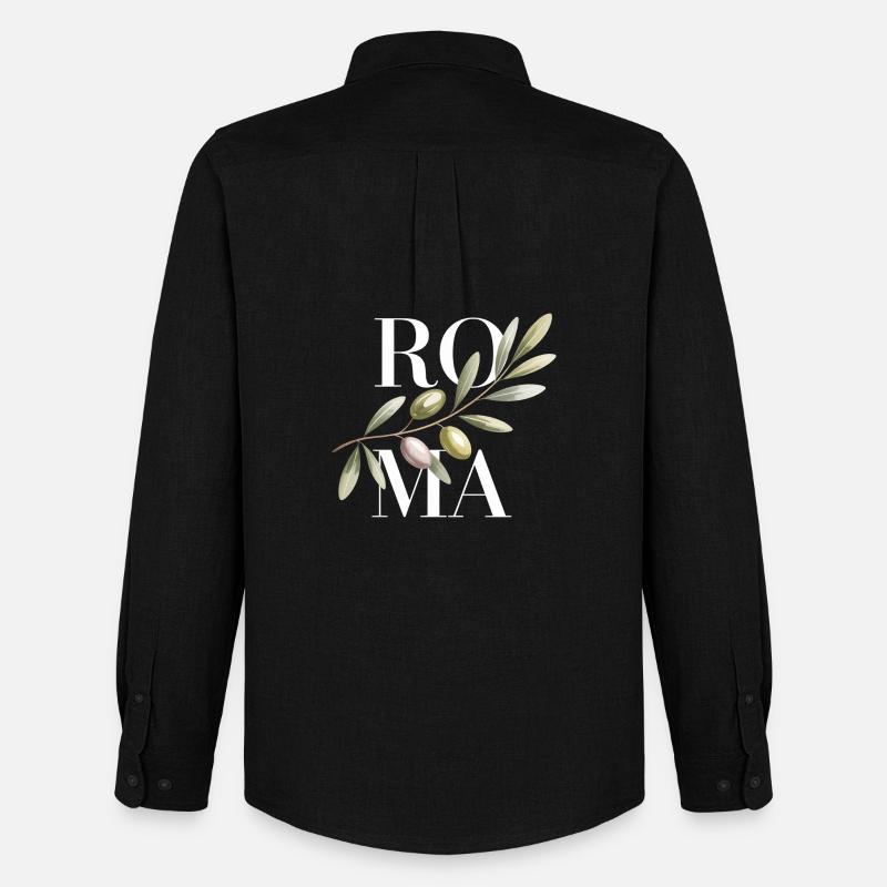ROMA – Olive Branch - Männer Oxford Hemd von Stanley/Stella - Schwarz