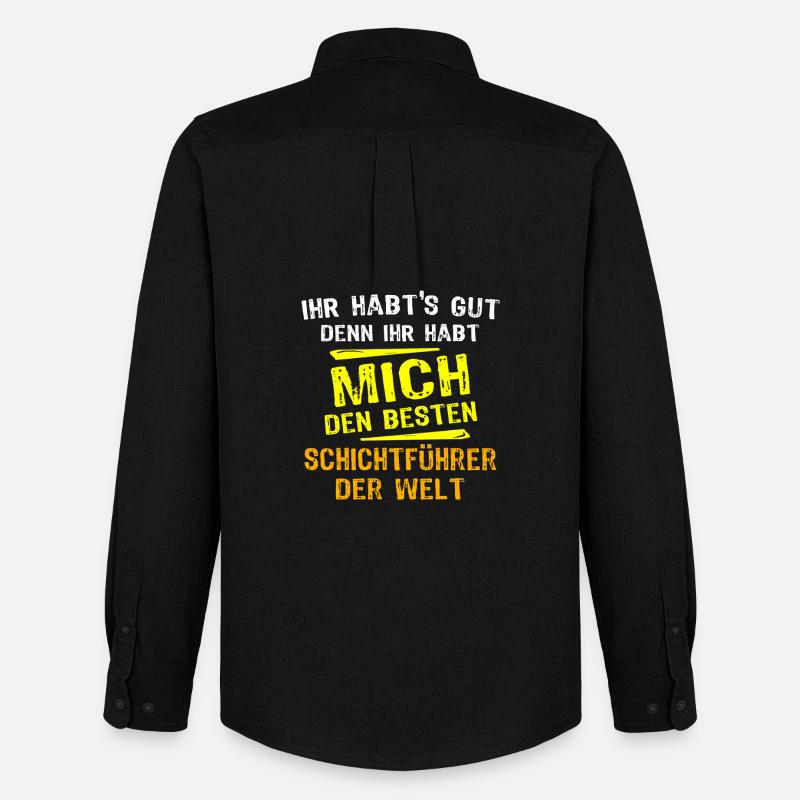 Schichtführer Geschenk - Männer Oxford Hemd von Stanley/Stella - Schwarz