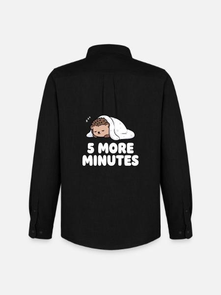 5 more minutes sleep hedgehog - Men's Oxford Shirt by Stanley/Stella - black