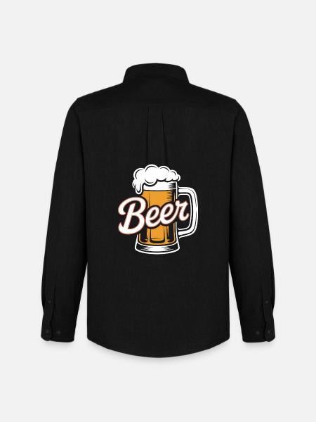 Beer - Cool Beer Logo - Men's Oxford Shirt by Stanley/Stella - black