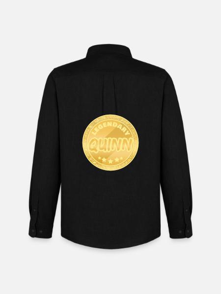 Quinn - Männer Oxford Hemd von Stanley/Stella - Schwarz