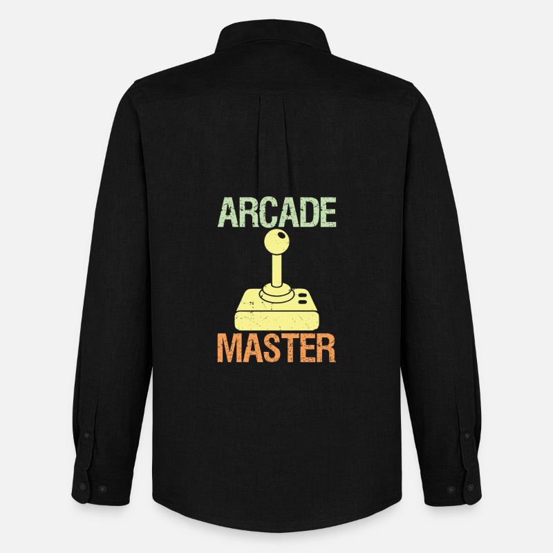 Arcade Master Classic Controller Retro Gaming  - Männer Oxford Hemd von Stanley/Stella - Schwarz