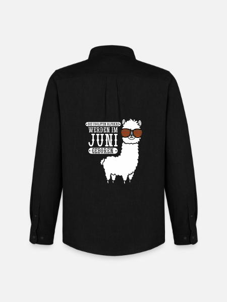 June Birthday Alpaca Saying Funny - Men's Oxford Shirt by Stanley/Stella - black