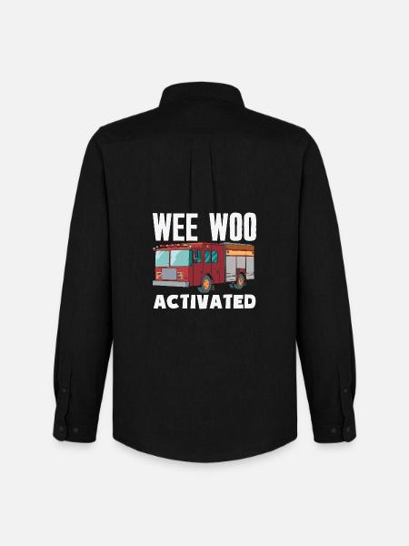 Wee Woo Squad Fire Tiny Feuerwehrmann - Männer Oxford Hemd von Stanley/Stella - Schwarz