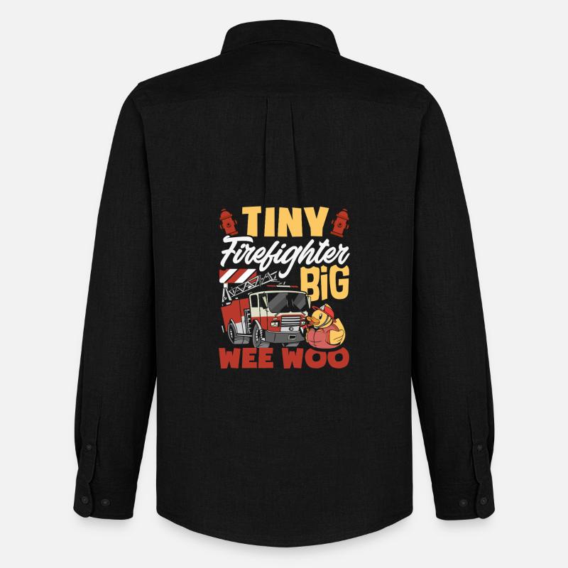 Wee Woo Squad Fire Tiny Feuerwehrmann - Männer Oxford Hemd von Stanley/Stella - Schwarz