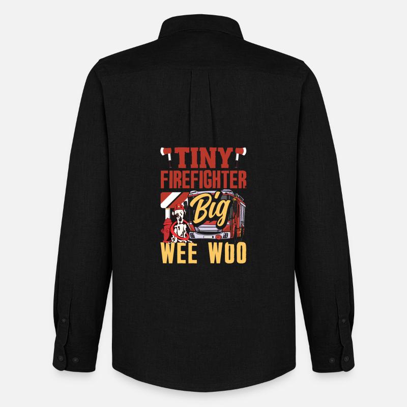Wee Woo Squad Fire Tiny Feuerwehrmann - Männer Oxford Hemd von Stanley/Stella - Schwarz