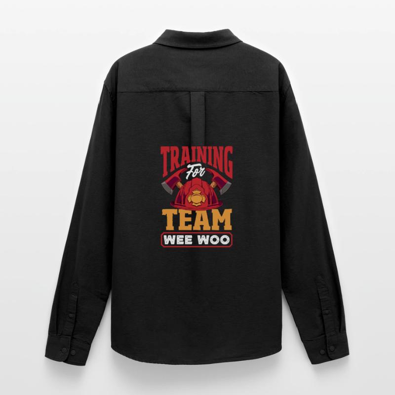 Wee Woo Squad Fire Tiny Firefighter Men's Oxford Shirt by Stanley/Stella