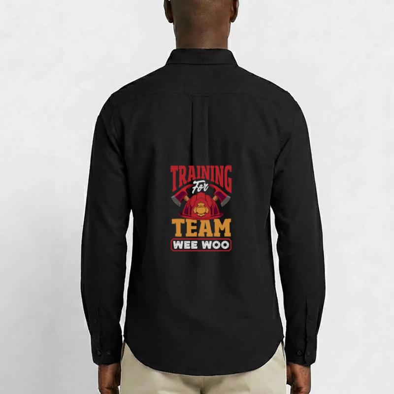 Wee Woo Squad Fire Tiny Firefighter Men's Oxford Shirt by Stanley/Stella