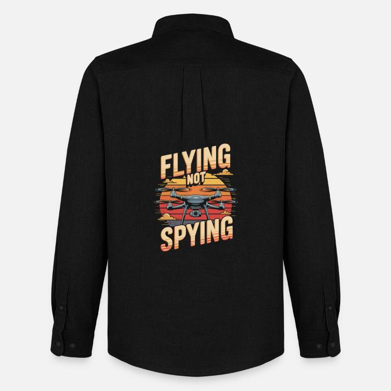 Drones Fly Don't Spy Fly - Men's Oxford Shirt by Stanley/Stella - black