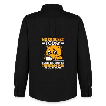 No concert today sad music - Men's Oxford Shirt by Stanley/Stella - black - Back - AI Model Male 185 dark (185cm)