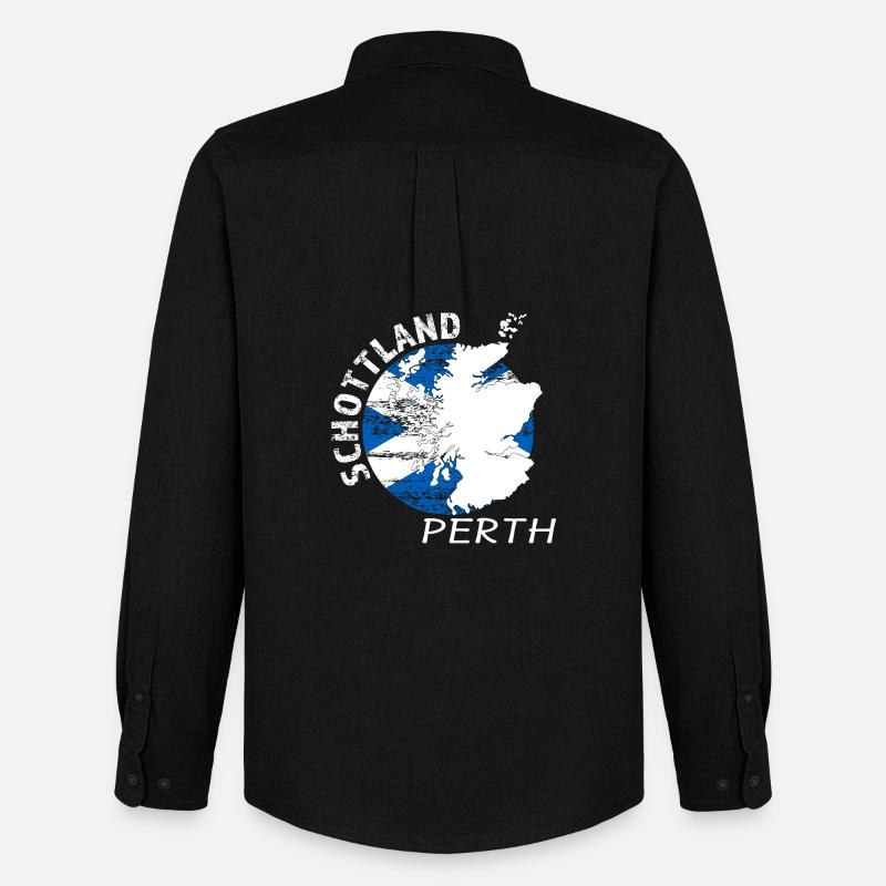 Perth - Männer Oxford Hemd von Stanley/Stella - Schwarz