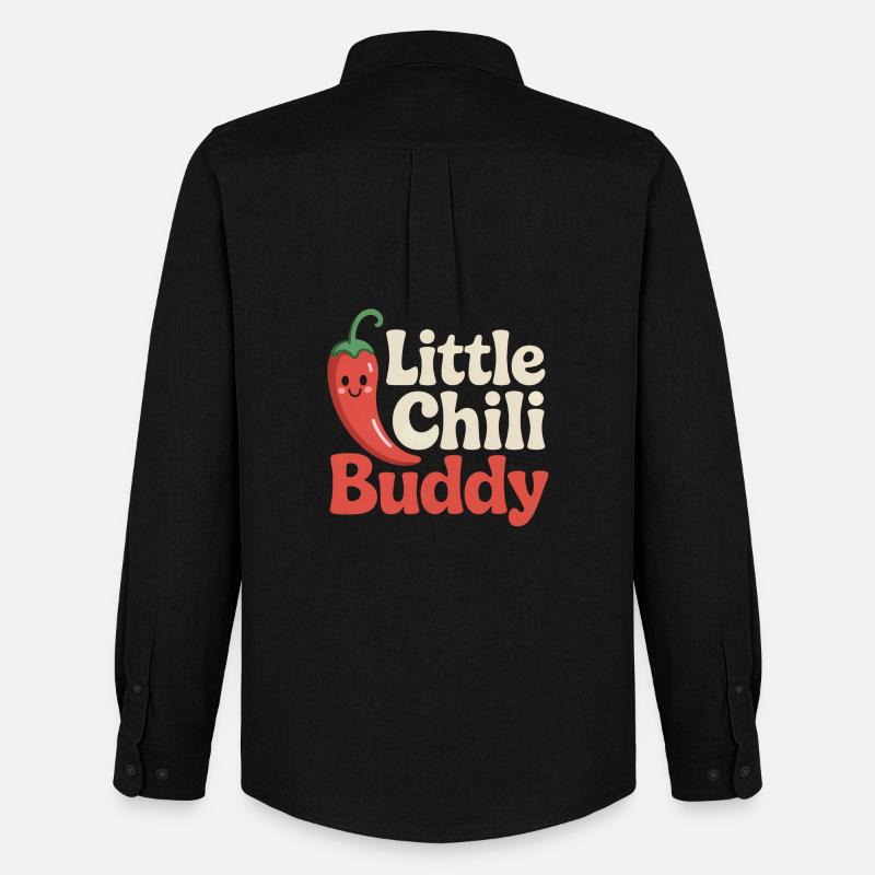 Little Chili Buddy - Männer Oxford Hemd von Stanley/Stella - Schwarz