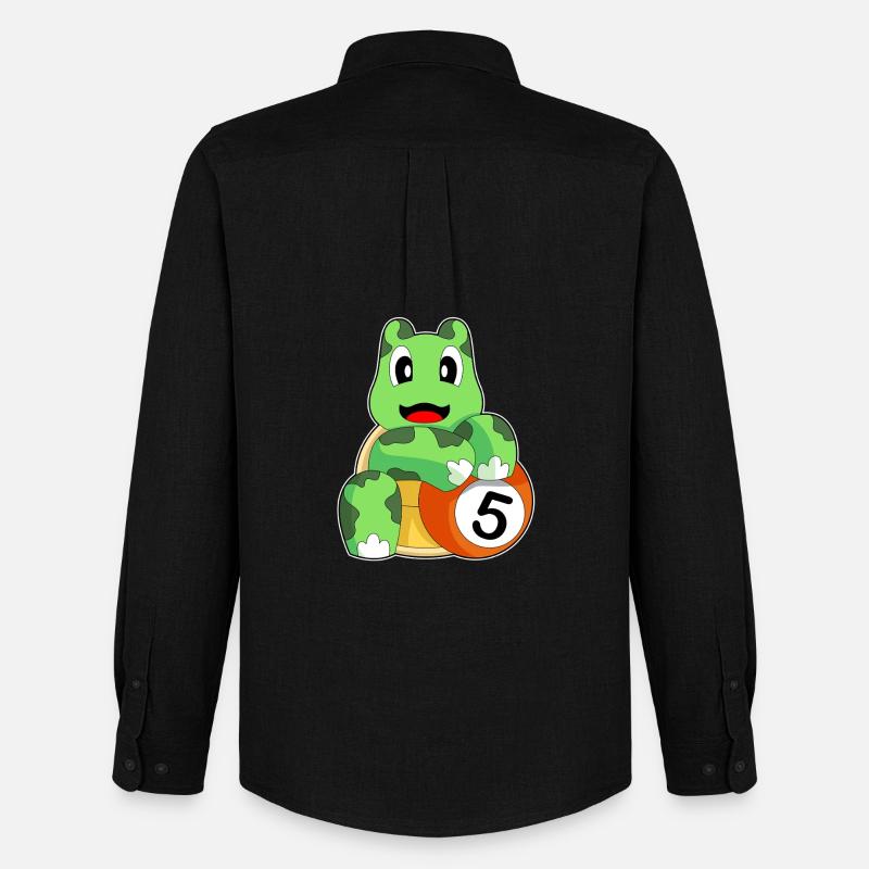 Schildkröte Billiard Queue Sport - Männer Oxford Hemd von Stanley/Stella - Schwarz