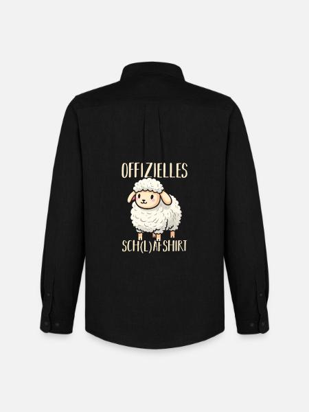 Official Sleep Shirt Sleeping Sheep - Men's Oxford Shirt by Stanley/Stella - black
