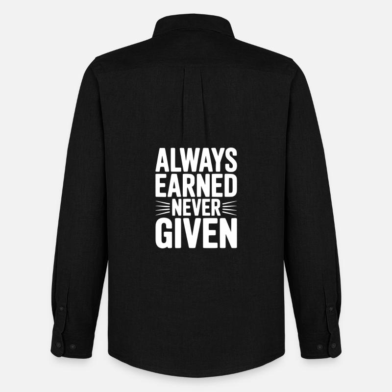 Always Earned Never Given - Men's Oxford Shirt by Stanley/Stella - black