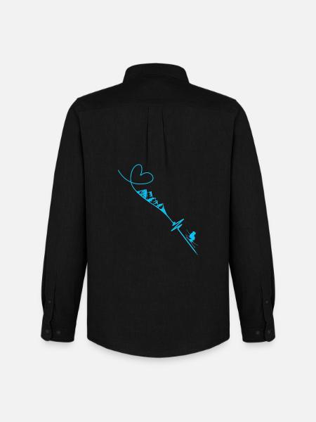 Skifahrer - Männer Oxford Hemd von Stanley/Stella - Schwarz