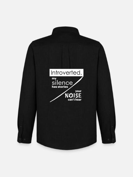 Introvert Quotes - Men's Oxford Shirt by Stanley/Stella - black
