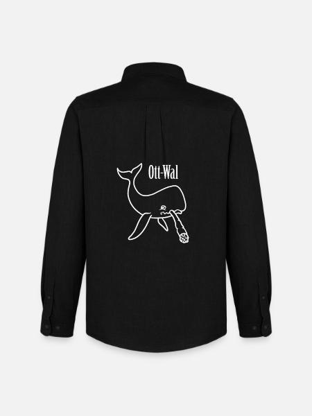 Ott-Wal Stoner Whale - Männer Oxford Hemd von Stanley/Stella - Schwarz