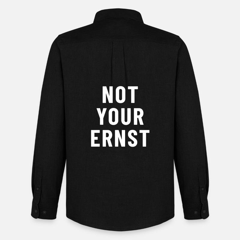 Not Your Ernst Denglisch - Männer Oxford Hemd von Stanley/Stella - Schwarz