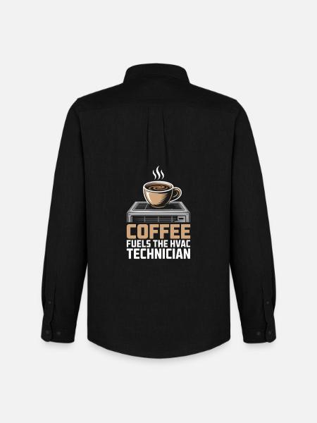 Kaffee Liebender HVAC Techniker Geschenk Arbeiter - Männer Oxford Hemd von Stanley/Stella - Schwarz
