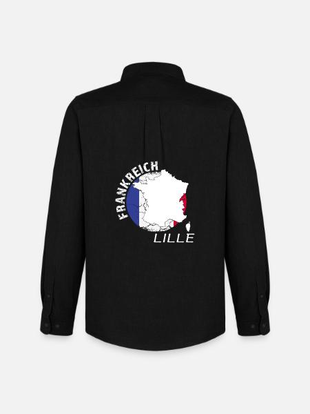 Lille - Chemise Oxford homme Stanley/Stella - noir