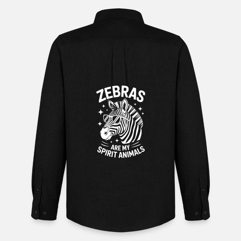 Zebra Spruch Lustiges Zebra Geschenk - Männer Oxford Hemd von Stanley/Stella - Schwarz