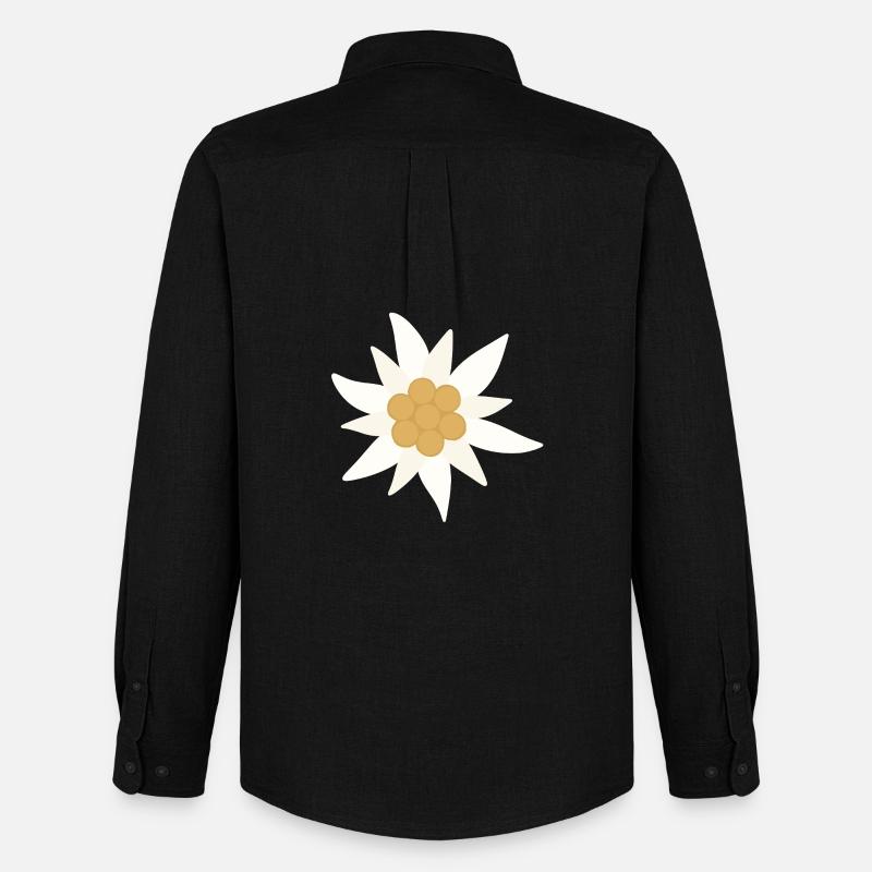 Edelweiss-Blume - Männer Oxford Hemd von Stanley/Stella - Schwarz