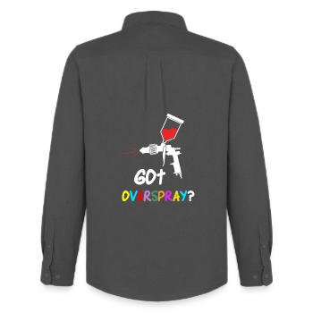 Overspray Colorful Artist Painter Art - Männer Oxford Hemd von Stanley/Stella - Anthrazit - Hinten - AI Model Male 185 dark (185cm)