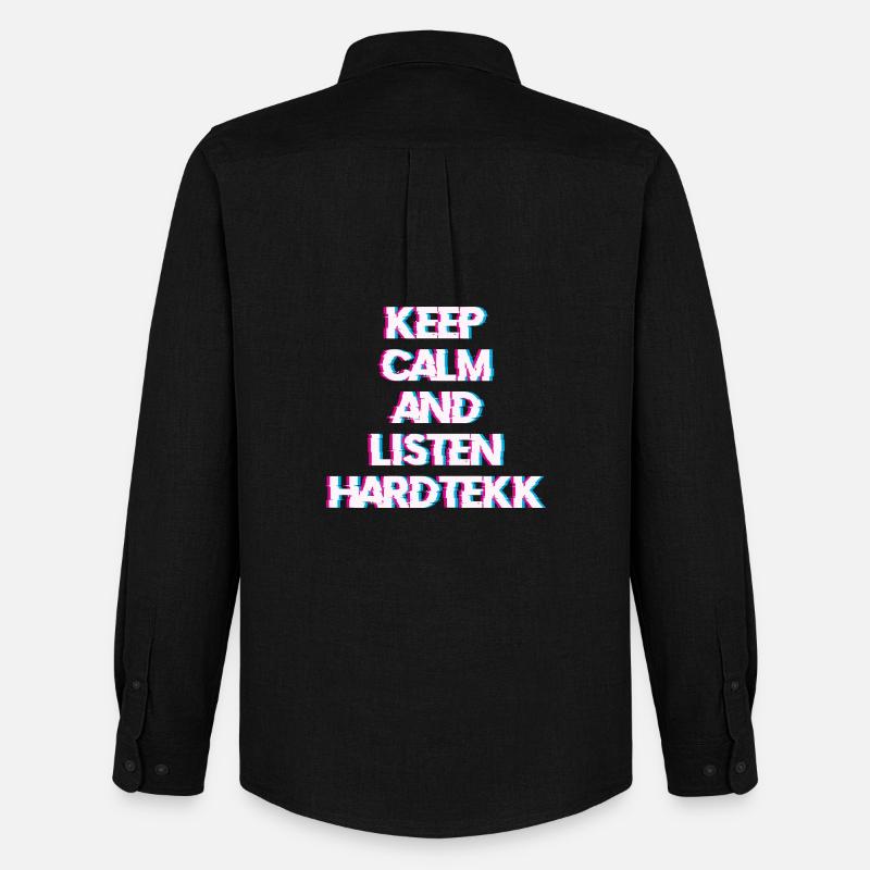 Hardtekk Tekk - Männer Oxford Hemd von Stanley/Stella - Schwarz