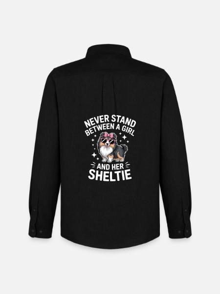 Sheltie Sayings Funny Sheltie Gift - Men's Oxford Shirt by Stanley/Stella - black