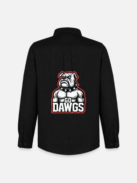 Mascotte Bulldog Conception Sportive - Chemise Oxford homme Stanley/Stella - noir