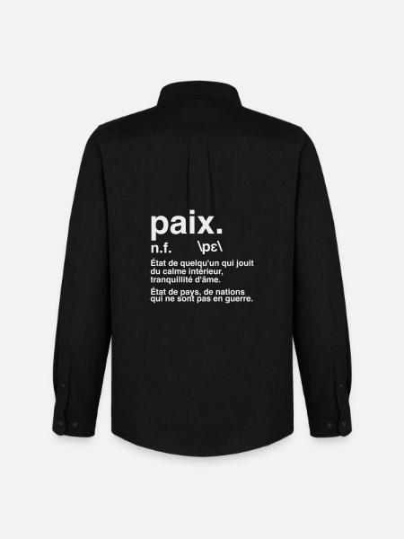 Peace Definition Dictionary Style - Men's Oxford Shirt by Stanley/Stella - black