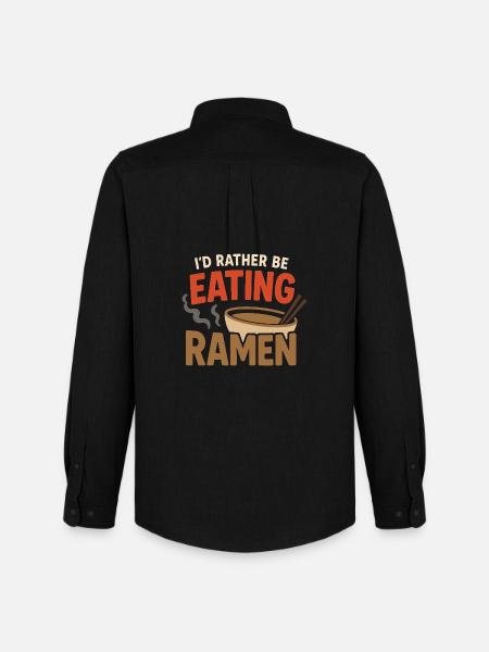 Ramen Bar Real Ramen Tonkotsu Broth - Men's Oxford Shirt by Stanley/Stella - black