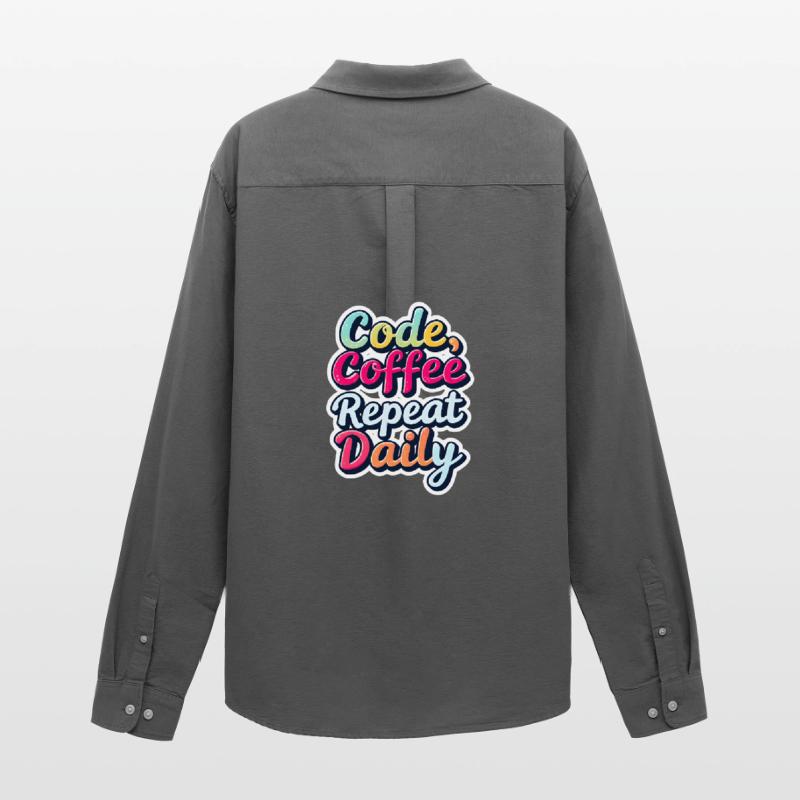 Code Sleep Debug Repeat Programmer Shirt Chemise Oxford homme Stanley/Stella