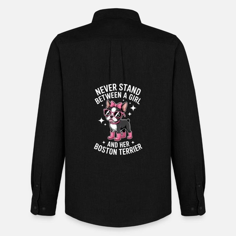 Boston Terrier Sprüche Lustiger Terrier Geschenk - Männer Oxford Hemd von Stanley/Stella - Schwarz